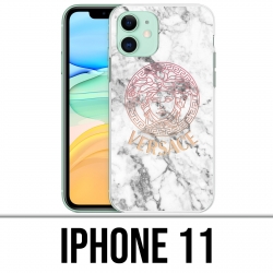 Coque iPhone 11 - Versace marbre blanc