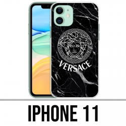 Coque iPhone 11 - Versace marbre noir