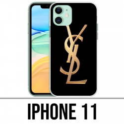Coque iPhone 11 - YSL Yves Saint Laurent Gold Logo