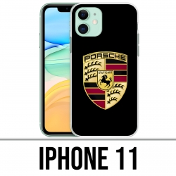 Coque iPhone 11 - Porsche Logo Noir