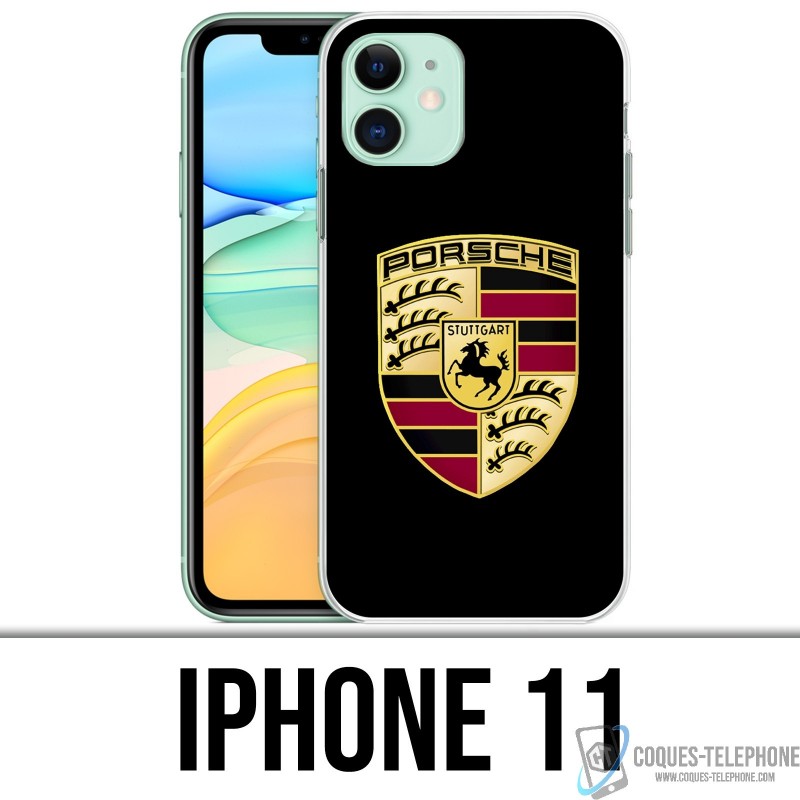 Coque iPhone 11 - Porsche Logo Noir
