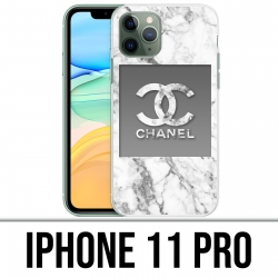 iPhone 11 PRO Case - Chanel Marble White