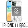 iPhone 11 PRO Case - Chanel Marmor weiß