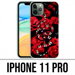 Coque iPhone 11 PRO - Gucci snake roses
