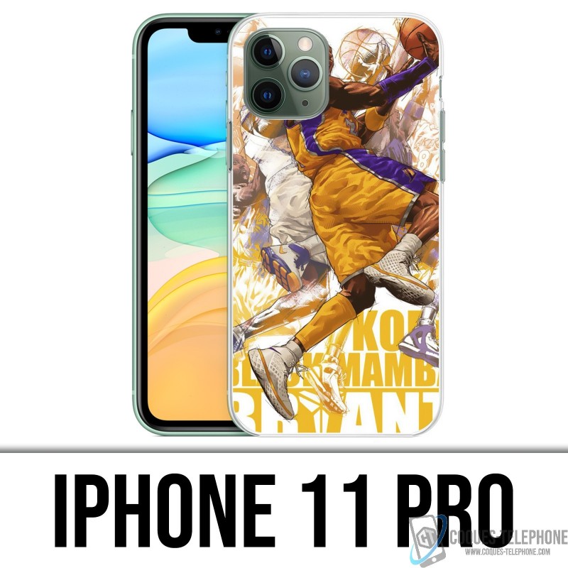 iPhone 11 PRO Custodia - Kobe Bryant Cartoon NBA