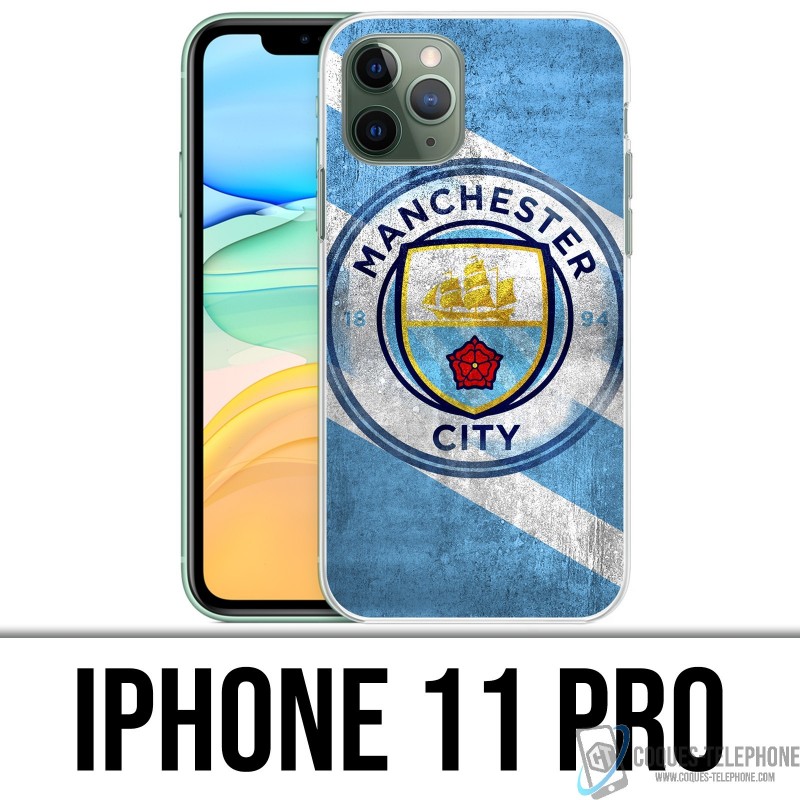 Coque iPhone 11 PRO - Manchester Football Grunge