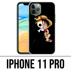 Coque iPhone 11 PRO - One Piece baby Luffy Drapeau