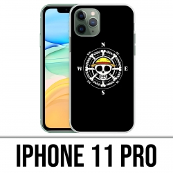Coque iPhone 11 PRO - One Piece logo boussole