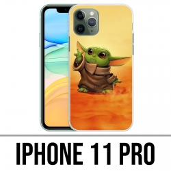 Coque iPhone 11 PRO - Star Wars baby Yoda Fanart