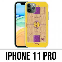 Funda PRO para iPhone 11 - Campo de baloncesto de los Lakers de la NBA