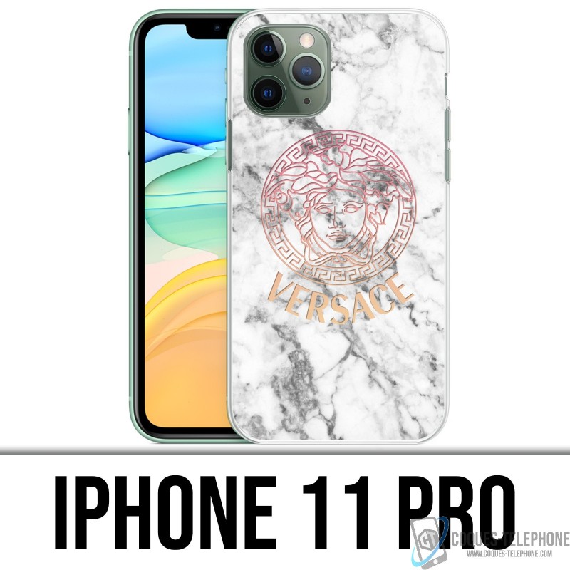 iPhone 11 PRO Case - Versace Marmor weiß