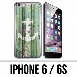 Custodia per iPhone 6 / 6S - Ancora marina in legno