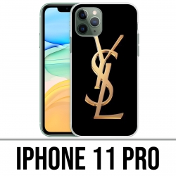 Funda iPhone 11 PRO - Logotipo de oro de YSL Yves Saint Laurent