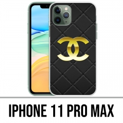Coque iPhone 11 PRO MAX - Chanel Logo Cuir