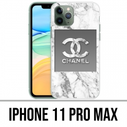 Coque iPhone 11 PRO MAX - Chanel Marbre Blanc