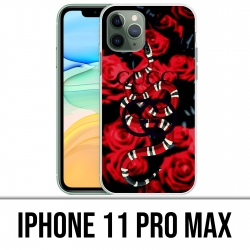 Coque iPhone 11 PRO MAX - Gucci snake roses