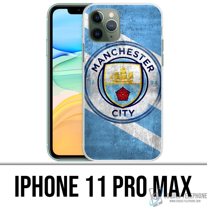Coque iPhone 11 PRO MAX - Manchester Football Grunge