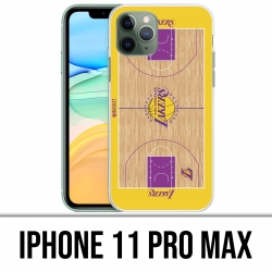 Coque iPhone 11 PRO MAX - Terrain besketball Lakers NBA