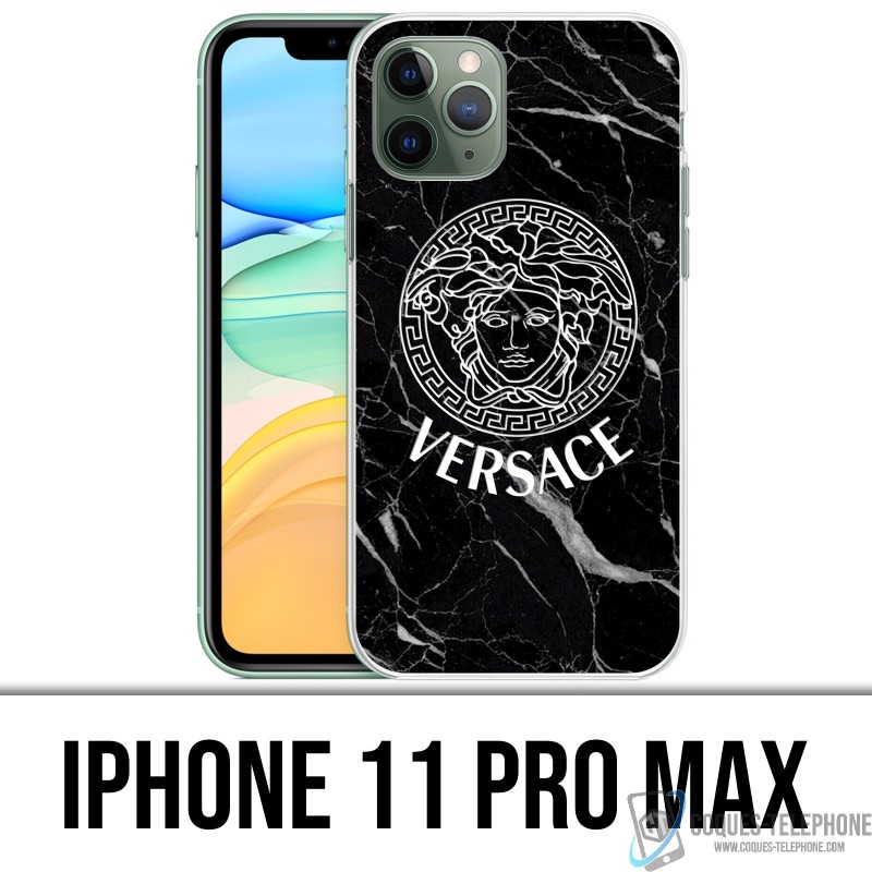 Custodia per iPhone 11 PRO MAX - Versace marmo nero