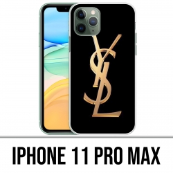 Custodia per iPhone 11 PRO MAX - YSL Yves Yves Saint Laurent Gold Logo d'oro