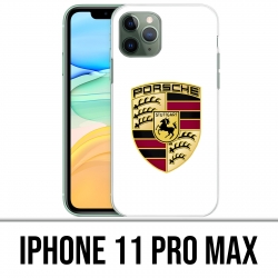 Coque iPhone 11 PRO MAX - Porsche logo blanc