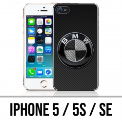 Coque iPhone 5 / 5S / SE - Bmw Logo Carbone