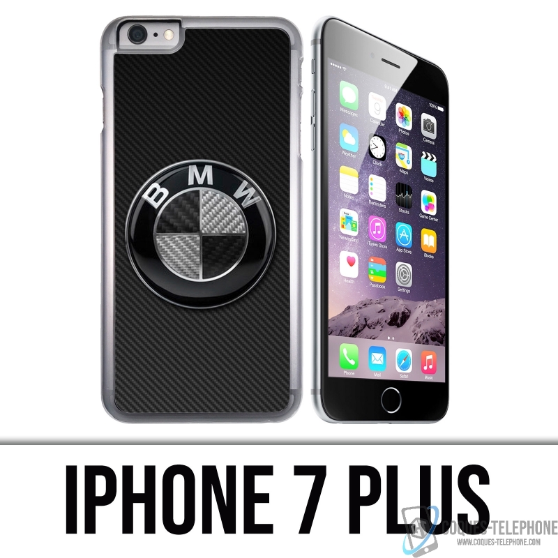 Coque iPhone 7 PLUS - Bmw Logo Carbone