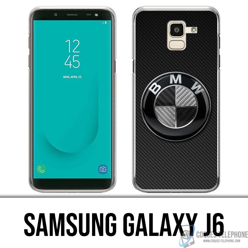Coque Samsung Galaxy J6 - Bmw Logo Carbone