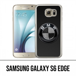 Coque Samsung Galaxy S6 EDGE - Bmw Logo Carbone