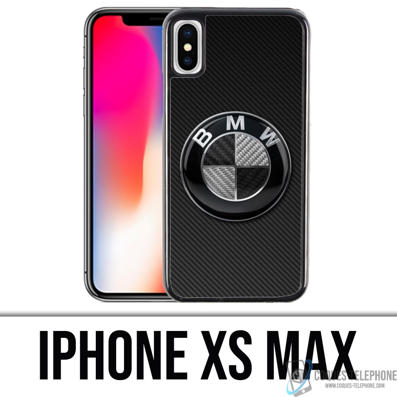 Coque iPhone XS MAX - Bmw Logo Carbone