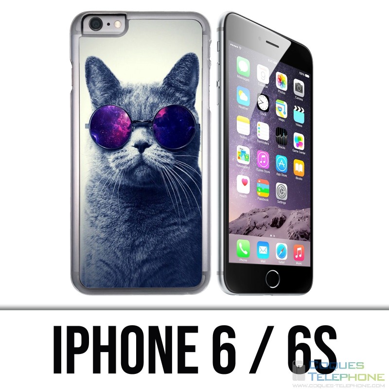 IPhone 6 / 6S Hülle - Cat Glasses Galaxie