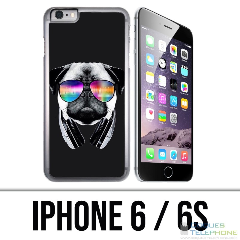 Custodia per iPhone 6 / 6S - Dog Pug Dj