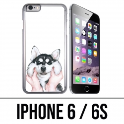Coque iPhone 6 / 6S - Chien Husky Joues