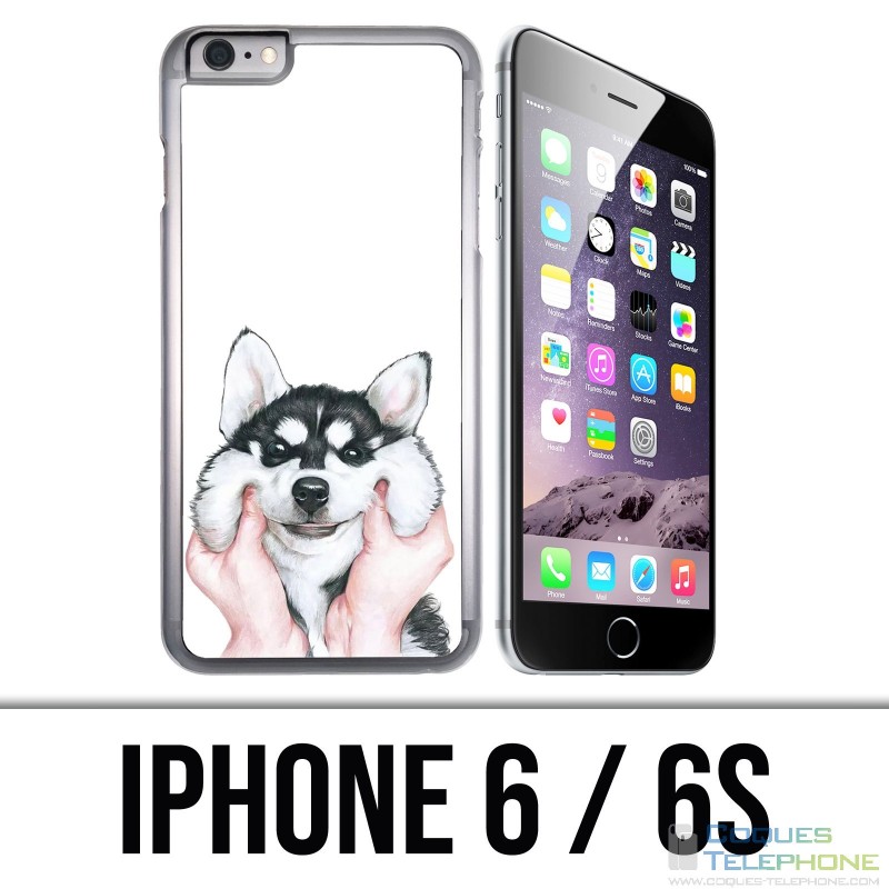 Custodia per iPhone 6 / 6S - Dog Husky Cheeks