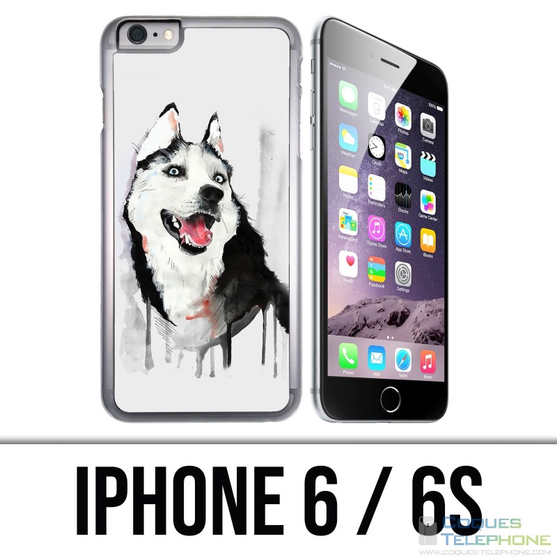 IPhone 6 / 6S Hülle - Husky Splash Dog