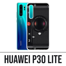 Custodia Huawei P30 Lite - Fotocamera vintage nera