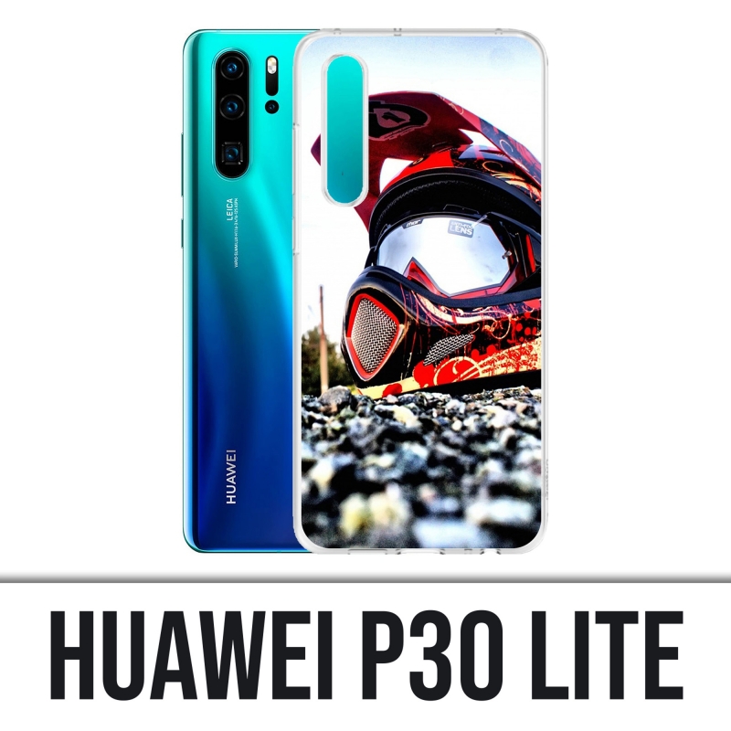 Huawei P30 Lite Case - Moto Cross Helmet