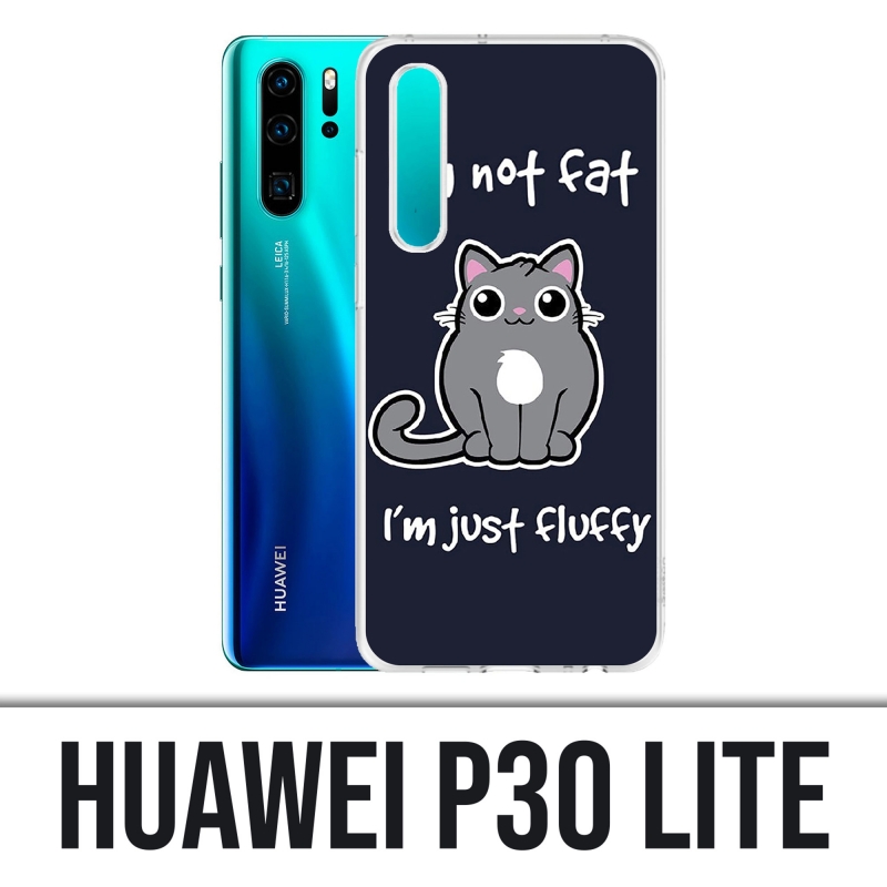 Coque Huawei P30 Lite - Chat Not Fat Just Fluffy