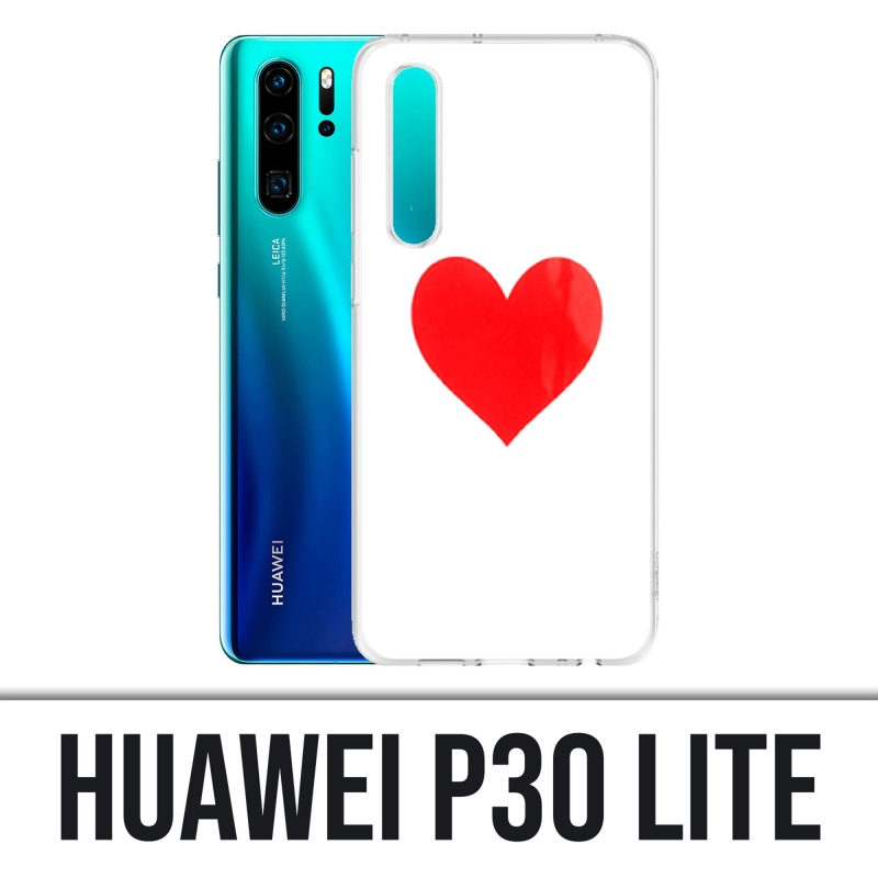 Funda Huawei P30 Lite - Corazón Rojo
