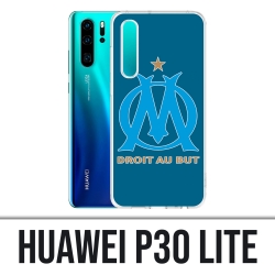 Coque Huawei P30 Lite - Logo Om Marseille Big Fond Bleu