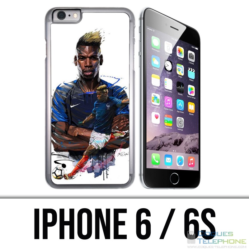 Funda iPhone 6 / 6S - Soccer France Pogba Drawing