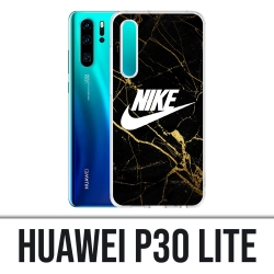 Huawei P30 Lite Case - Nike Logo Gold Marble