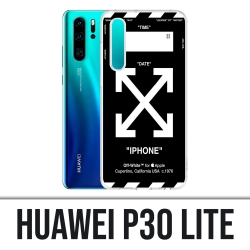 Funda Huawei P30 Lite - Blanco roto Negro