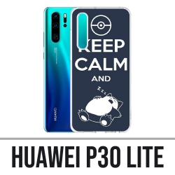 Huawei P30 Lite Case - Pokémon Ronflex Keep Calm