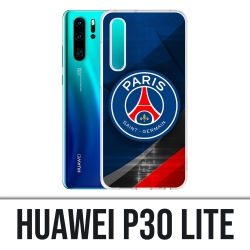 Custodia Huawei P30 Lite - Logo Psg in metallo cromato