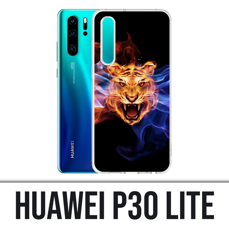 Funda Huawei P30 Lite - Tiger Flames