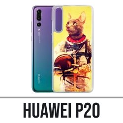 Coque Huawei P20 - Animal Astronaute Chat