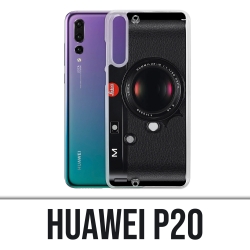 Custodia Huawei P20 - Fotocamera vintage nera