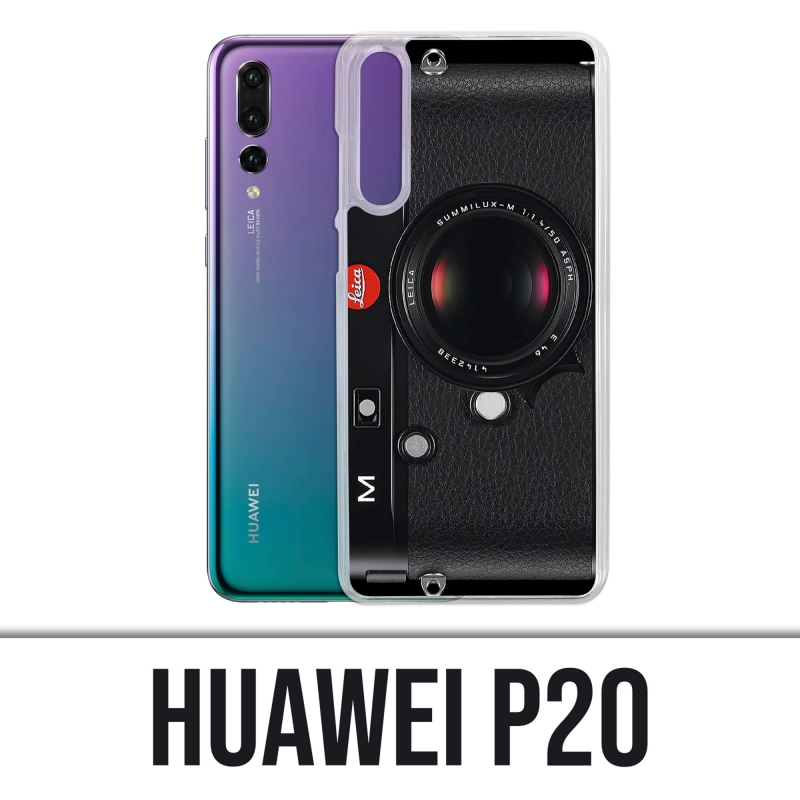 Coque Huawei P20 - Appareil Photo Vintage Noir