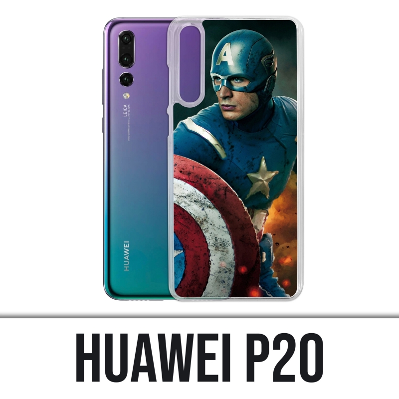 Funda Huawei P20 - Captain America Comics Avengers